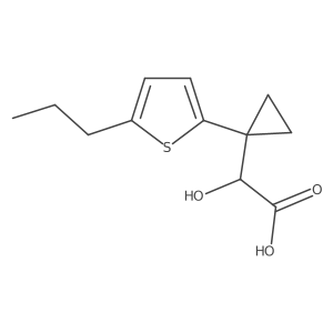 2-Hydroxy-2-[1-(5-propylthiophen-2-yl)cyclopropyl]acetic acid Structure