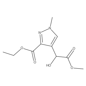 ethyl 4-(1-hydroxy-2-methoxy-2-oxoethyl)-1-methyl-1H-pyrazole-3-carboxylate Structure