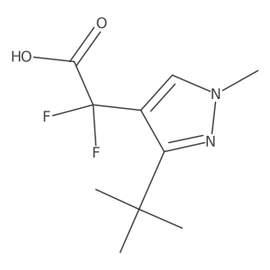 2-(3-tert-butyl-1-methyl-1H-pyrazol-4-yl)-2,2-difluoroacetic acid Structure