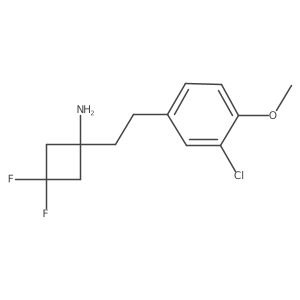 1-[2-(3-Chloro-4-methoxyphenyl)ethyl]-3,3-difluorocyclobutan-1-amine结构式
