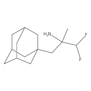 3-(Adamantan-1-yl)-1,1-difluoro-2-methylpropan-2-amine结构式