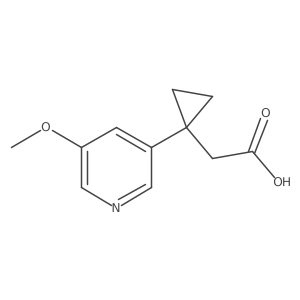 2-[1-(5-Methoxypyridin-3-yl)cyclopropyl]acetic acid Structure