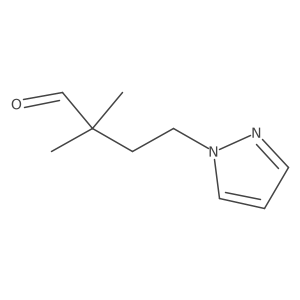 2,2-dimethyl-4-(1H-pyrazol-1-yl)butanal Structure