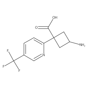 3-Amino-1-[5-(trifluoromethyl)pyridin-2-yl]cyclobutane-1-carboxylic acid结构式