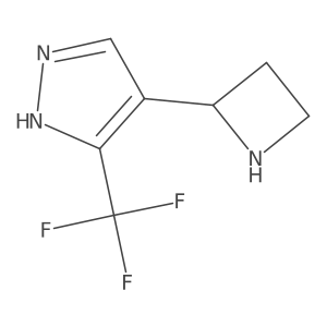 4-(azetidin-2-yl)-3-(trifluoromethyl)-1H-pyrazole结构式