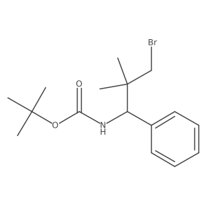 tert-butyl N-(3-bromo-2,2-dimethyl-1-phenylpropyl)carbamate Structure