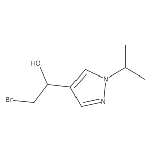 2-bromo-1-[1-(propan-2-yl)-1H-pyrazol-4-yl]ethan-1-ol结构式