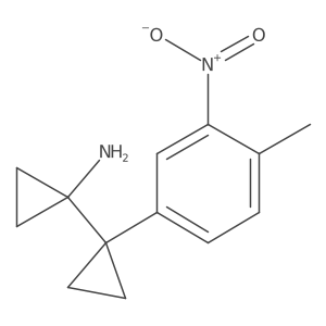 1-[1-(4-Methyl-3-nitrophenyl)cyclopropyl]cyclopropan-1-amine Structure