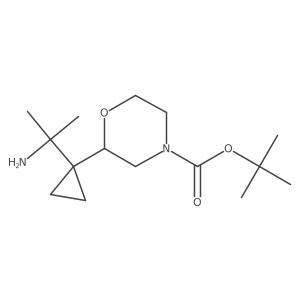 Tert-butyl 2-[1-(2-aminopropan-2-yl)cyclopropyl]morpholine-4-carboxylate Structure