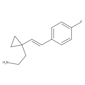 2-{1-[2-(4-Fluorophenyl)ethenyl]cyclopropyl}ethan-1-amine Structure