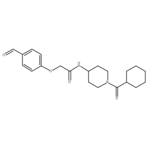 N-(1-cyclohexanecarbonylpiperidin-4-yl)-2-(4-formylphenoxy)acetamide Structure