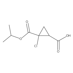2-Chloro-2-propan-2-yloxycarbonylcyclopropane-1-carboxylic acid结构式