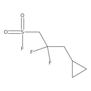 3-Cyclopropyl-2,2-difluoropropane-1-sulfonyl fluoride结构式