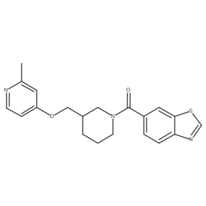 6-(3-{[(2-Methylpyridin-4-yl)oxy]methyl}piperidine-1-carbonyl)-1,3-benzothiazole结构式