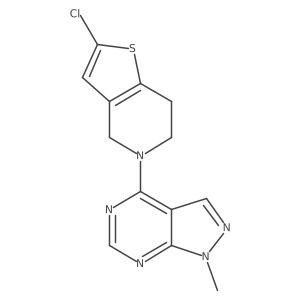 4-{2-chloro-4H,5H,6H,7H-thieno[3,2-c]pyridin-5-yl}-1-methyl-1H-pyrazolo[3,4-d]pyrimidine结构式