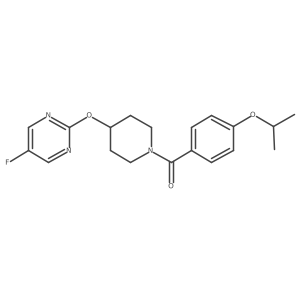 5-Fluoro-2-({1-[4-(propan-2-yloxy)benzoyl]piperidin-4-yl}oxy)pyrimidine Structure