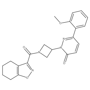 6-(2-Methoxyphenyl)-2-[1-(4,5,6,7-tetrahydro-1,2-benzoxazole-3-carbonyl)azetidin-3-yl]-2,3-dihydropyridazin-3-one结构式