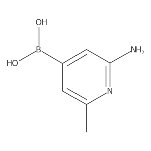 (2-Amino-6-methylpyridin-4-YL)boronic acid结构式
