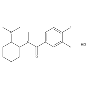 N-[(1S,2S)-2-(Dimethylamino)cyclohexyl]-3,4-difluoro-N-methylbenzamide hydrochloride (1:1) Structure