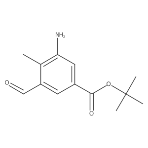 Tert-butyl 3-amino-5-formyl-4-methylbenzoate结构式