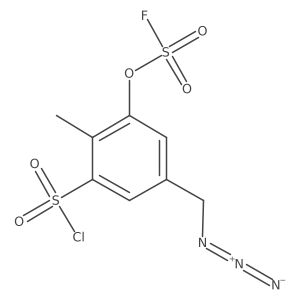 5-(Azidomethyl)-3-[(fluorosulfonyl)oxy]-2-methylbenzene-1-sulfonyl chloride结构式