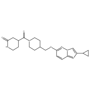 4-[4-[(2-Cyclopropylimidazo[1,2-b]pyridazin-6-yl)oxymethyl]piperidine-1-carbonyl]piperidin-2-one Structure