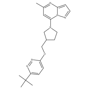 3-Tert-butyl-6-[(1-{5-methylpyrazolo[1,5-a]pyrimidin-7-yl}pyrrolidin-3-yl)methoxy]pyridazine Structure