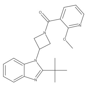 2-tert-butyl-1-[1-(2-methoxypyridine-3-carbonyl)azetidin-3-yl]-1H-1,3-benzodiazole Structure