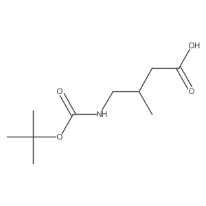 (3S)-4-{[(tert-butoxy)carbonyl]amino}-3-methylbutanoicacid结构式