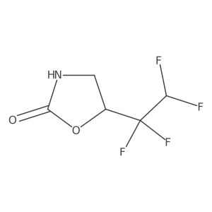 5-(1,1,2,2-Tetrafluoroethyl)-1,3-oxazolidin-2-one结构式