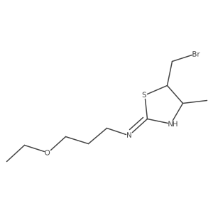 5-(bromomethyl)-N-(3-ethoxypropyl)-4-methyl-4,5-dihydro-1,3-thiazol-2-amine Structure