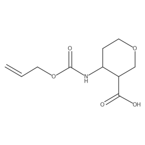 rac-(3R,4R)-4-{[(prop-2-en-1-yloxy)carbonyl]amino}oxane-3-carboxylic acid结构式