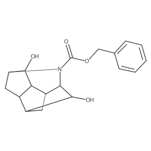 Benzyl 5,11-dihydroxy-7-azatetracyclo[6.2.1.0^{2,6}.0^{4,10}]undecane-7-carboxylate结构式