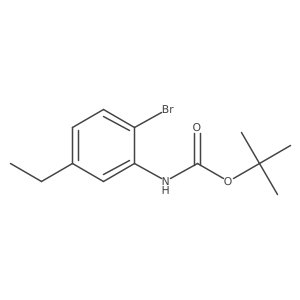 tert-butyl N-(2-bromo-5-ethylphenyl)carbamate结构式