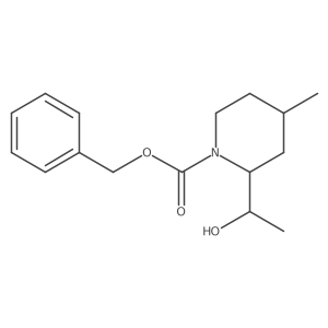 Benzyl 2-(1-hydroxyethyl)-4-methylpiperidine-1-carboxylate结构式