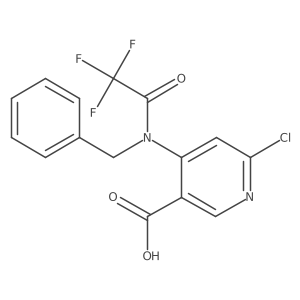 4-(N-benzyl-2,2,2-trifluoroacetamido)-6-chloropyridine-3-carboxylic acid Structure