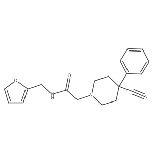 2-(4-cyano-4-phenylpiperidin-1-yl)-N-[(furan-2-yl)methyl]acetamide Structure