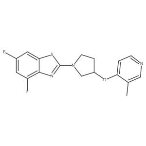 4,6-Difluoro-2-{3-[(3-methylpyridin-4-yl)oxy]pyrrolidin-1-yl}-1,3-benzothiazole Structure