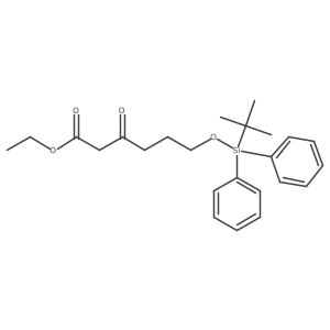 Ethyl 6-((tert-butyldiphenylsilyl)oxy)-3-oxohexanoate结构式