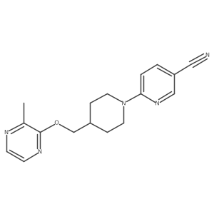 6-(4-{[(3-Methylpyrazin-2-yl)oxy]methyl}piperidin-1-yl)pyridine-3-carbonitrile结构式