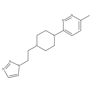 3-methyl-6-{4-[2-(1H-1,2,3-triazol-1-yl)ethyl]piperazin-1-yl}pyridazine结构式