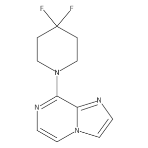 4,4-Difluoro-1-{imidazo[1,2-a]pyrazin-8-yl}piperidine结构式