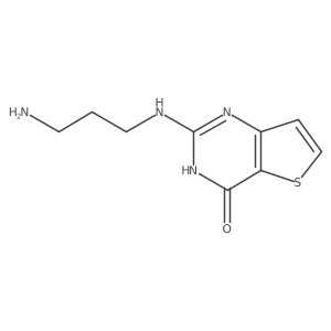 2-(3-aminopropylamino)-3H-thieno[3,2-d]pyrimidin-4-one结构式