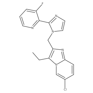 Imidazo[1,2-a]pyridine,6-chloro-3-ethyl-2-[[2-(3-fluoro-2-pyridinyl)-1h-imidazol-1-yl]methyl]- Structure