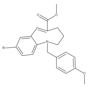 Methyl 8-bromo-1-(4-methoxybenzyl)-1,2,3,4-tetrahydro-1-benzazocine-5-carboxylate结构式