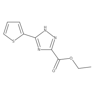 Ethyl 5-(Thiophen-2-yl)-1H-1,2,4-triazole-3-carboxylate结构式