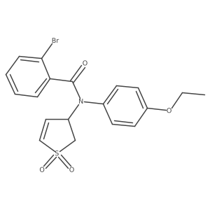 2-bromo-N-(1,1-dioxido-2,3-dihydrothiophen-3-yl)-N-(4-ethoxyphenyl)benzamide结构式