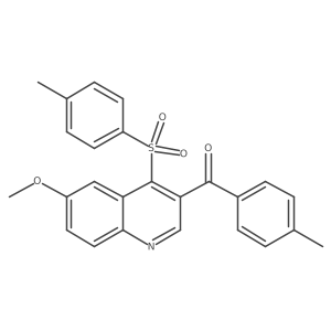 (6-Methoxy-4-tosylquinolin-3-yl)(p-tolyl)methanone Structure