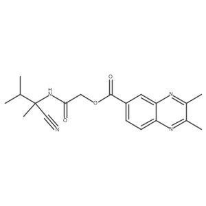[(1-Cyano-1,2-dimethylpropyl)carbamoyl]methyl 2,3-dimethylquinoxaline-6-carboxylate结构式