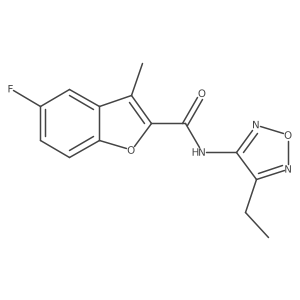 N-(4-ethyl-1,2,5-oxadiazol-3-yl)-5-fluoro-3-methyl-1-benzofuran-2-carboxamide Structure